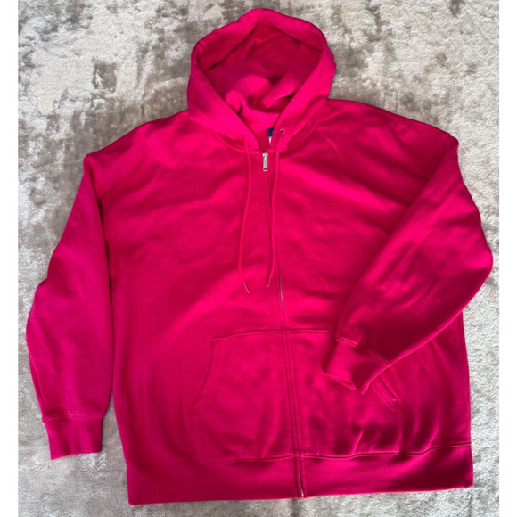 Old Navy Hot Pink Full Zip Sweatshirt Sweatpants Matching Set Womens Medium - Picture 2 of 12